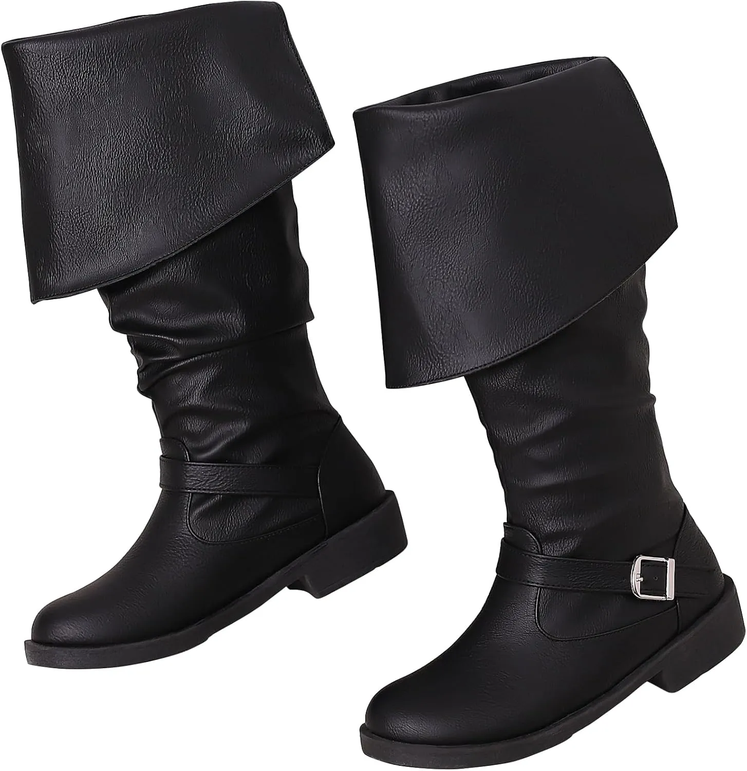 ACE SHOCK Men's Medieval Pirate Boots Renaissance Cosplay Boot for Men Halloween Costume Shoes