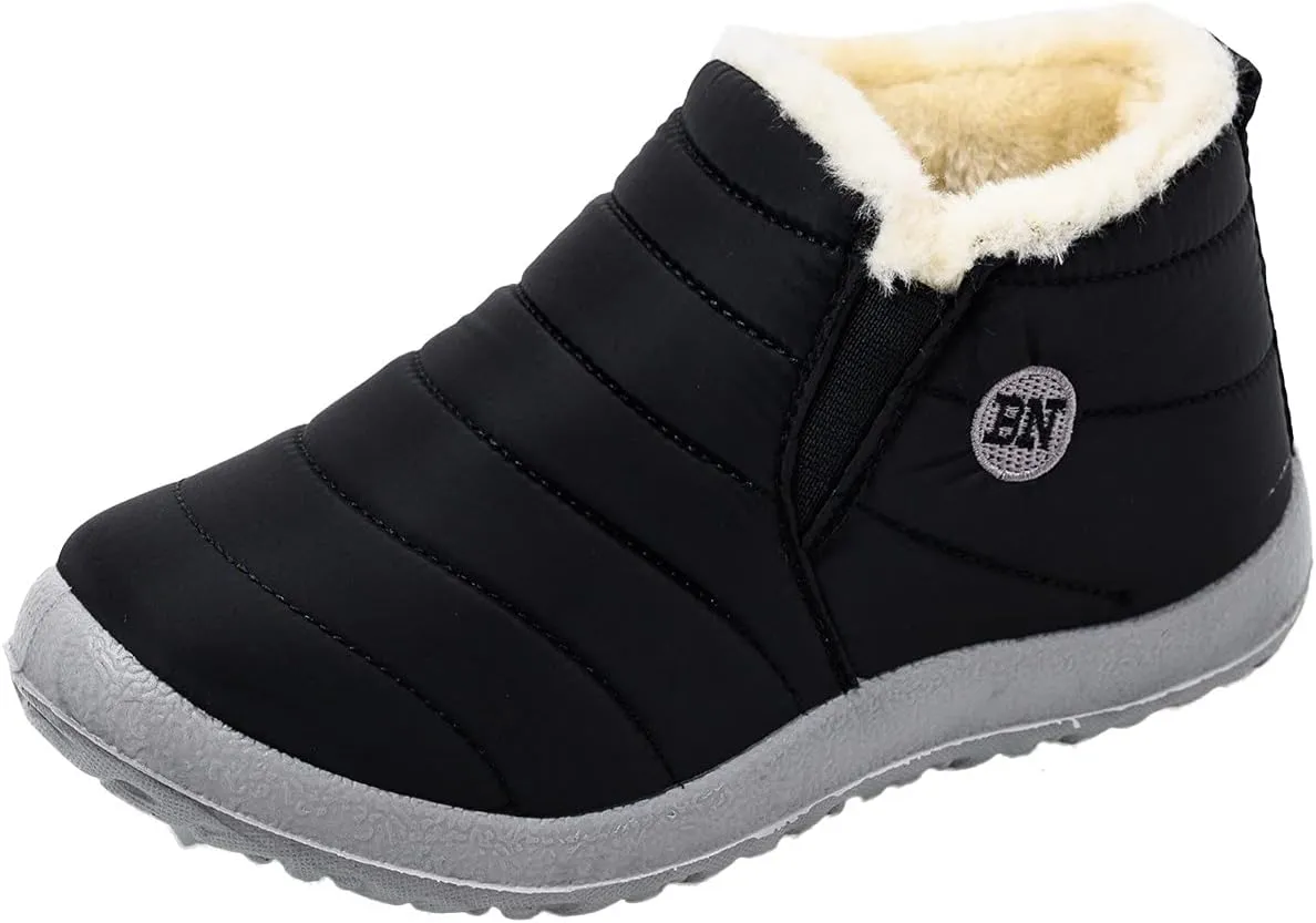 Ankle Winter Boots for Women Mid Calf Waterproof Winter Snow Boots Waterproof Booties Comfy Outdoor Anti Slip Shoes