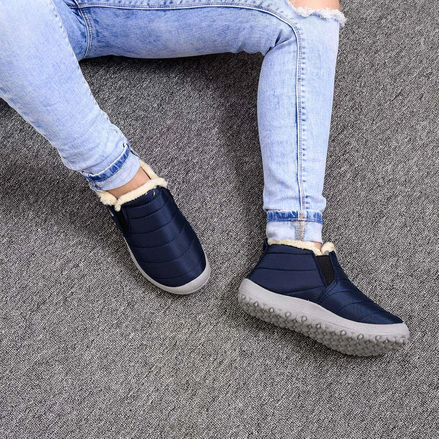 Ankle Winter Boots for Women Mid Calf Waterproof Winter Snow Boots Waterproof Booties Comfy Outdoor Anti Slip Shoes