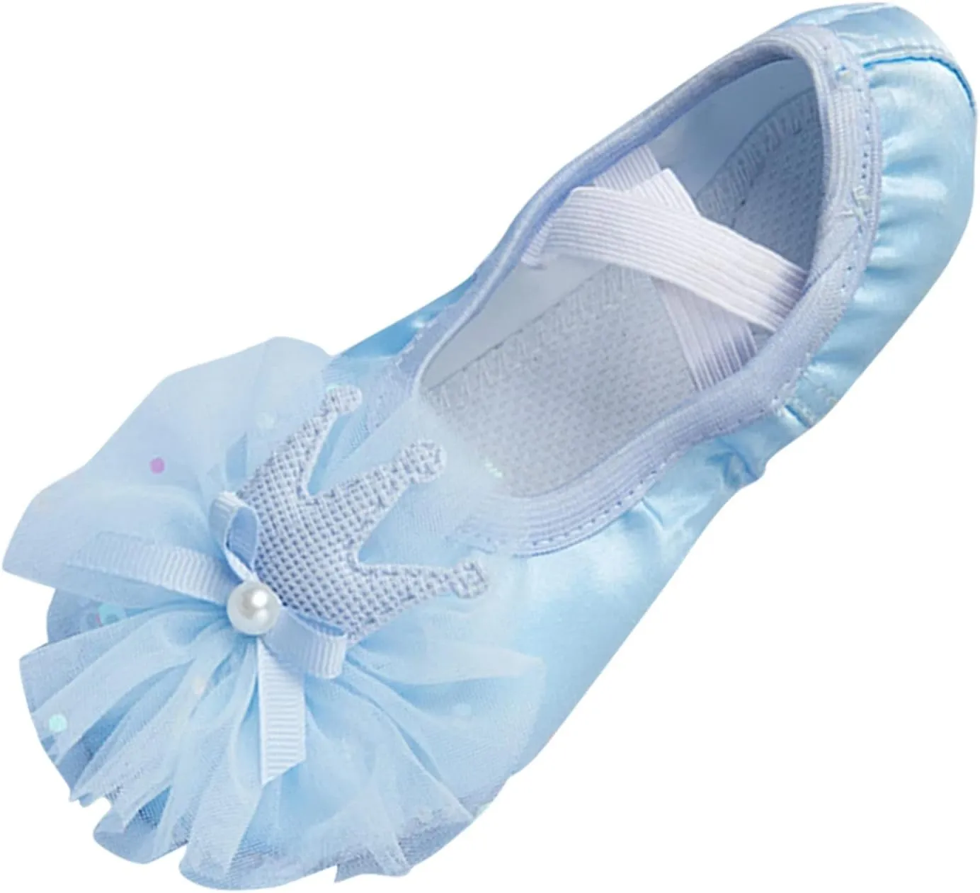 Ballet Shoes for Girls, Toddler Kids Satin Dance Practice Slippers Split Soft Princess Dress Shoes for Little Girls