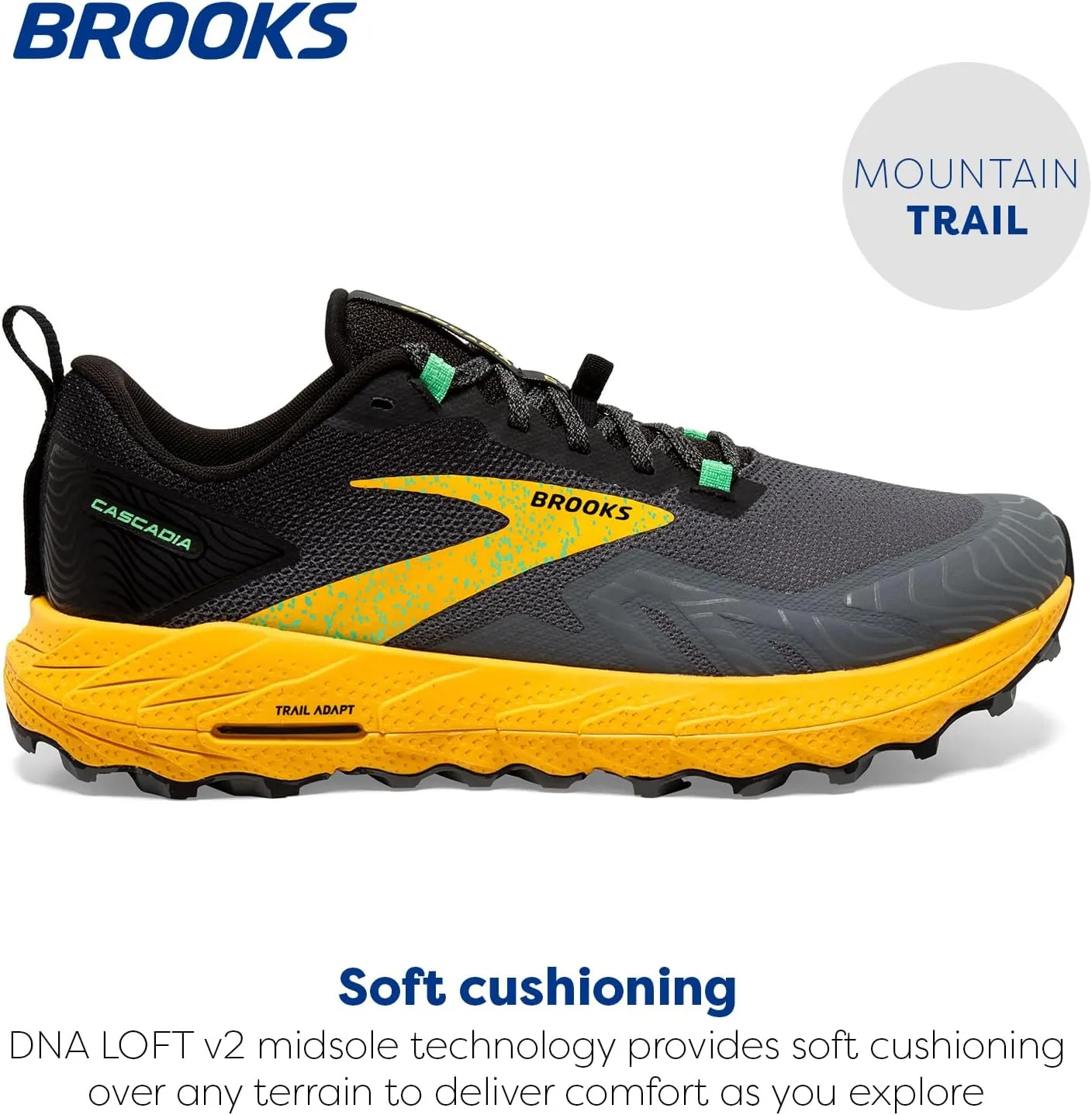 Brooks Mens Cascadia 17 Trail Running Shoe