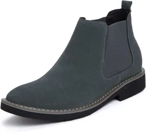 CERYTHRINA Mens Elevator Chelsea Boot 2.36 Inches Taller Invisible Height Increasing High-top Leather Dress Boots