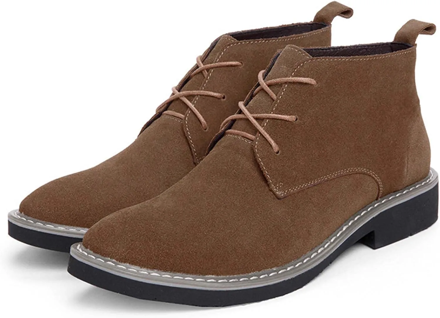 CERYTHRINA Mens Elevator Chelsea Boot 2.36 Inches Taller Invisible Height Increasing High-top Leather Dress Boots