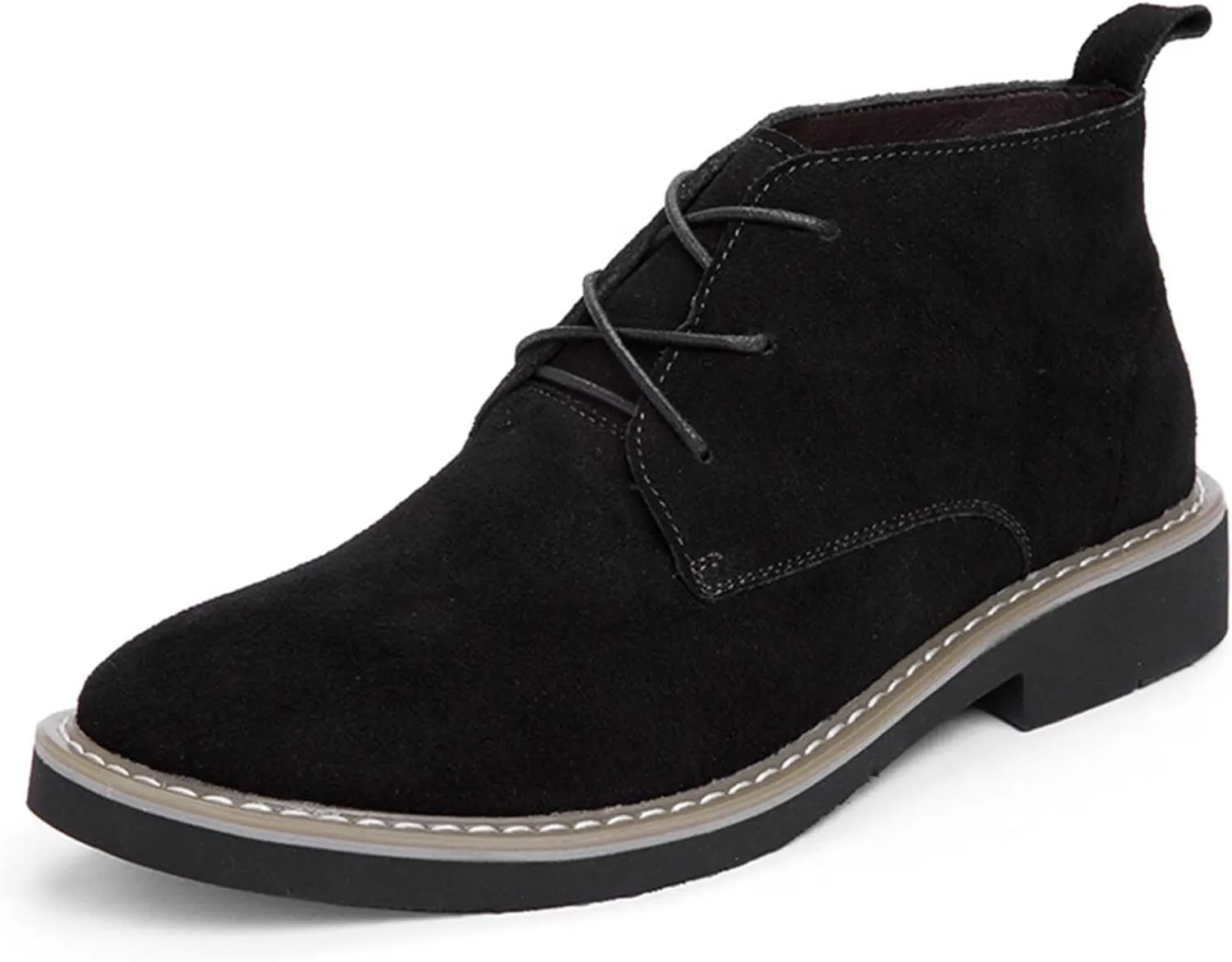 CERYTHRINA Mens Elevator Chelsea Boot 2.36 Inches Taller Invisible Height Increasing High-top Leather Dress Boots