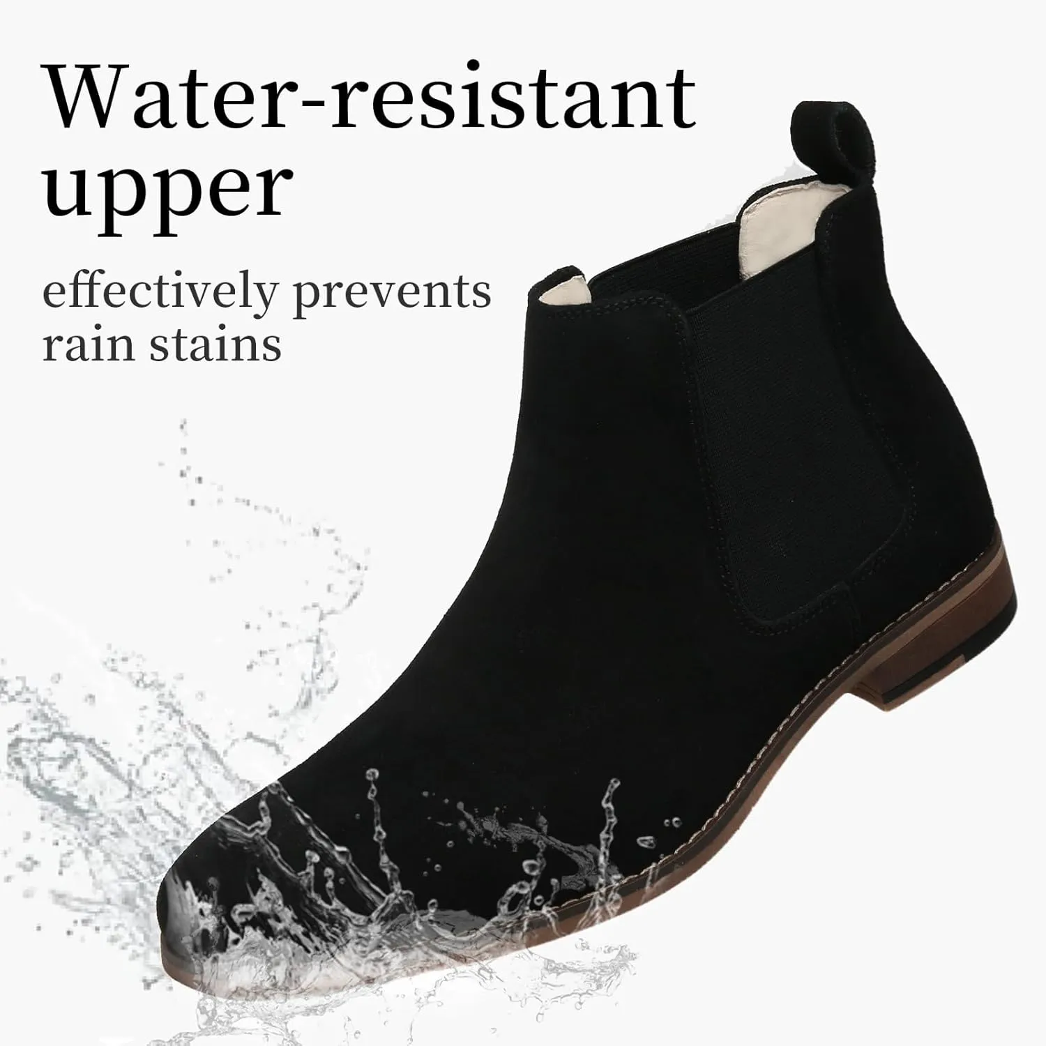 Cestfini Chelsea Boots Men Classic Elastic Dress Boots Casual Men's Chelsea Ankle Boots