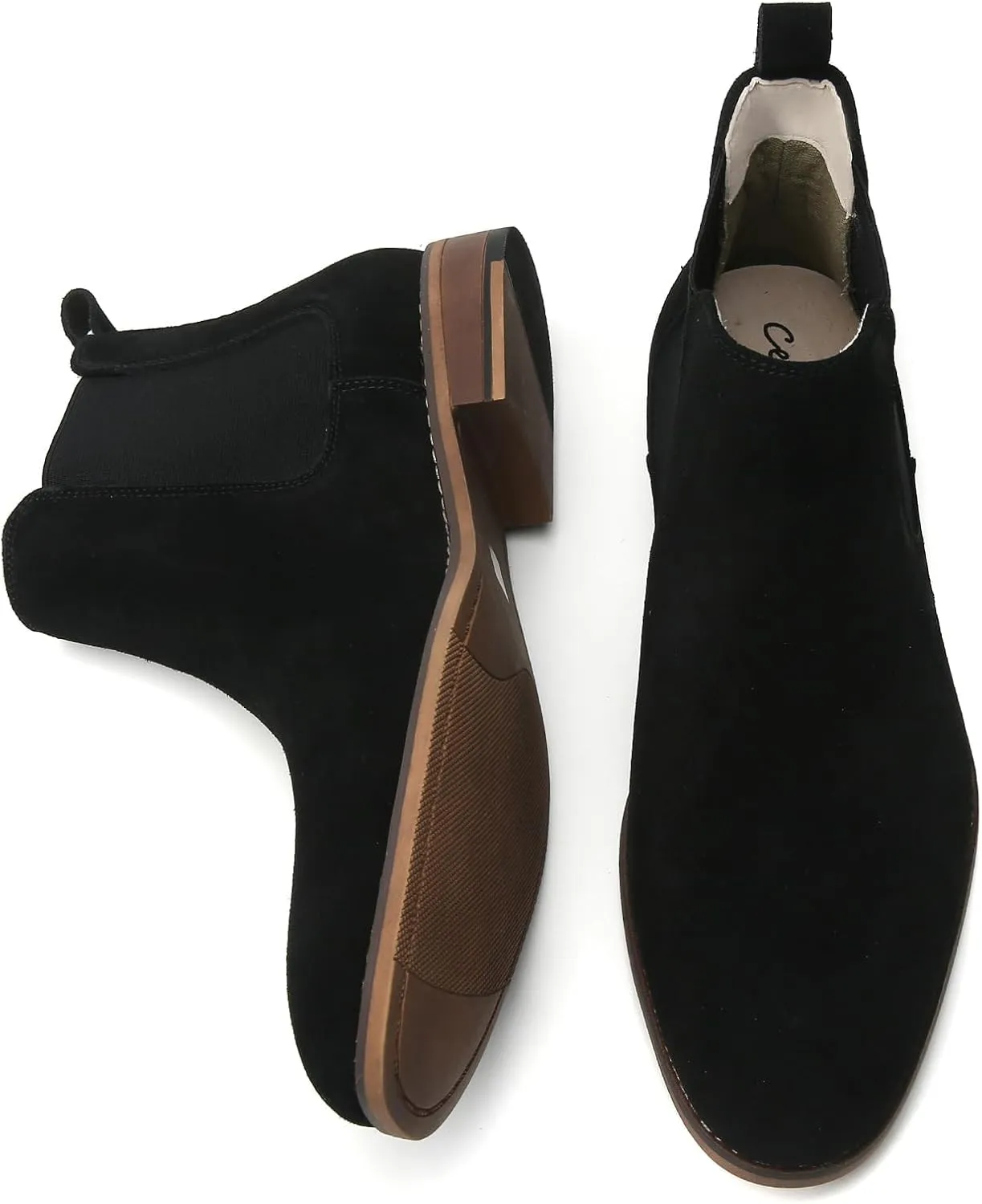 Cestfini Chelsea Boots Men Classic Elastic Dress Boots Casual Men's Chelsea Ankle Boots