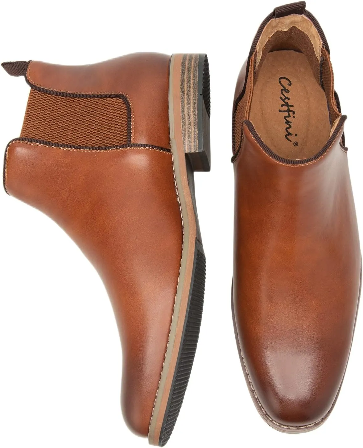 Cestfini Men Chelsea Boots Casual Suede Dress Boots Comfortable Oxfords Ankle Boots for Men