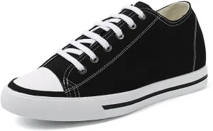 CHAMARIPA Men's Invisible Height Increasing Elevator Shoes Lace-Up Fashion Casual Comfortable Sneakers Genuine Leather Lifting Shoes That Make You 2.36/2.76 Inches Taller Handcrafted