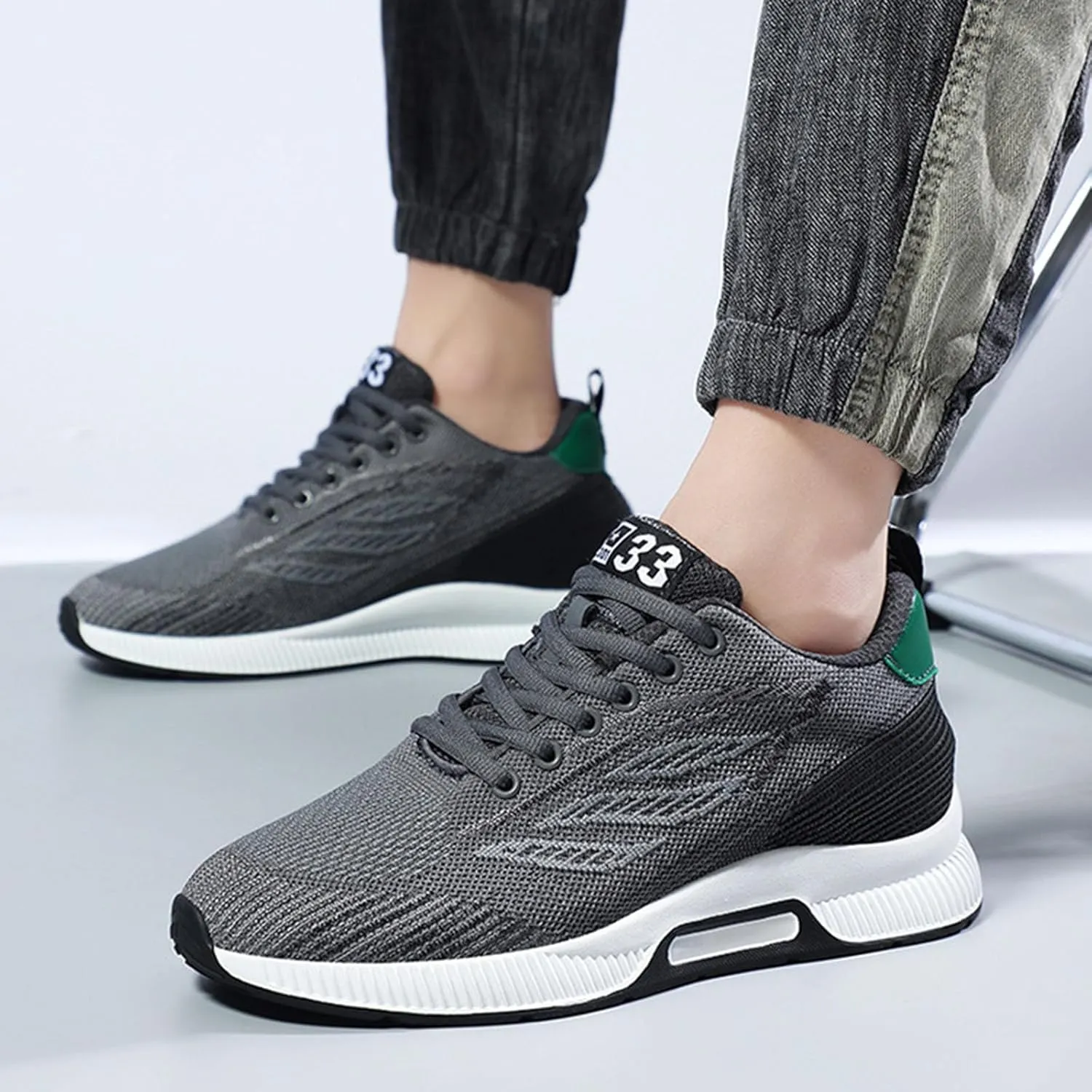 Couple Men's Elevator Shoes Men's Casual Mesh Trainers Lightweight Breathable Lace Up Sports Shoes with Hidden Lift Heel for Men 10 Cm Mens Club C 85 Fashion Sneaker