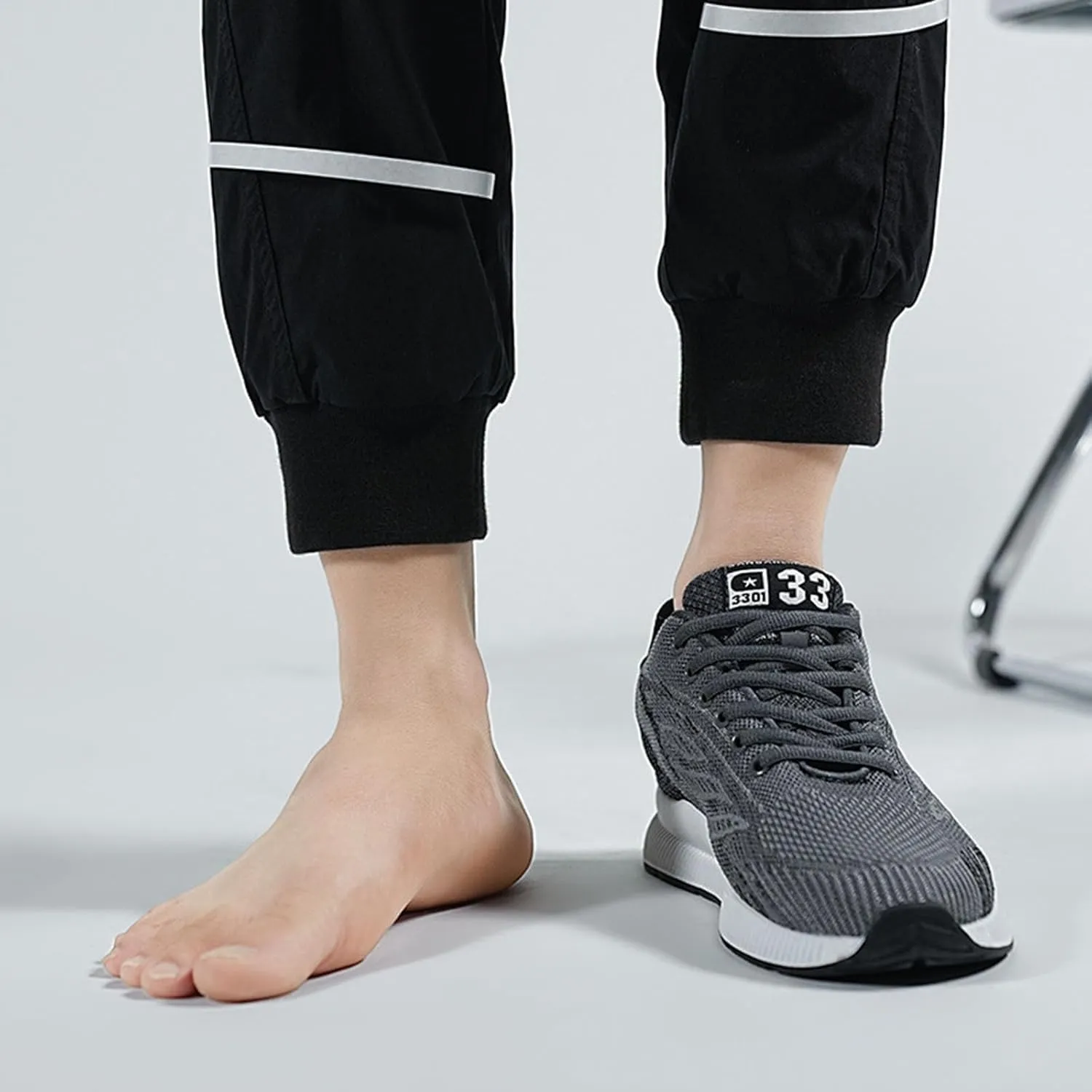 Couple Men's Elevator Shoes Men's Casual Mesh Trainers Lightweight Breathable Lace Up Sports Shoes with Hidden Lift Heel for Men 10 Cm Mens Club C 85 Fashion Sneaker