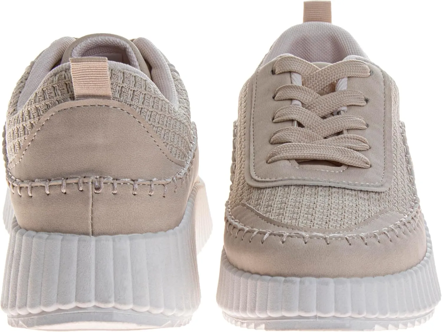 Josmo Shoes Womens Wedge Sole Sneakers - Lace Up Sneaker Casual Athletic Shoe (Sizes 6-10 Adults)