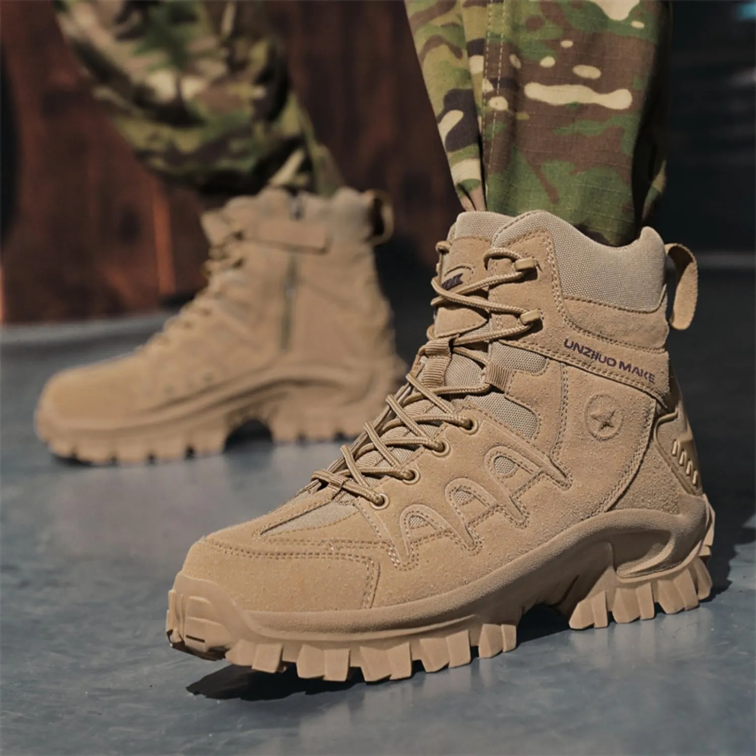 Men's Military Tactical Boot Lightweight Comfortable Boots Motorcycle Combat Hiking Boots Hiking Boots Hiking Shoes