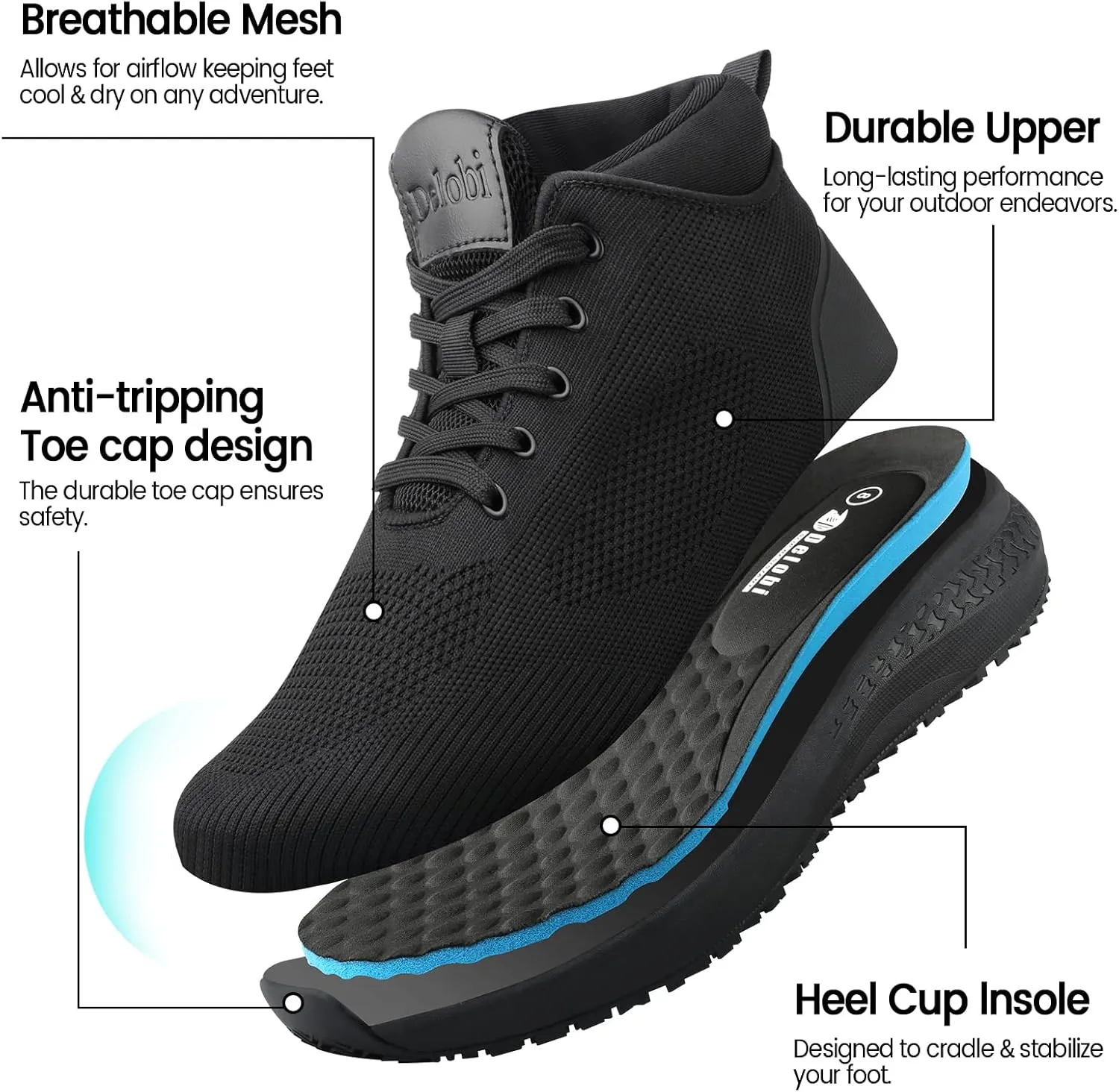 Men's Non Slip Work Boots Slip Resistant Shoe Waterproof Chef Shoes for Food Service Kitchen Restaurant Working with Ankle Support Tactical Hiking Boot Casual Outdoor Booties