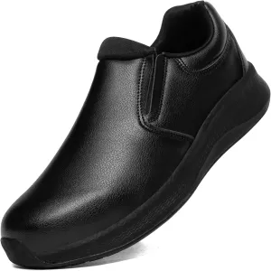 Men's Slip Resistant Work Shoes Food Service Shoes - Professional Oil Water Resistant Chef Shoes Suitable for Walking and Casual