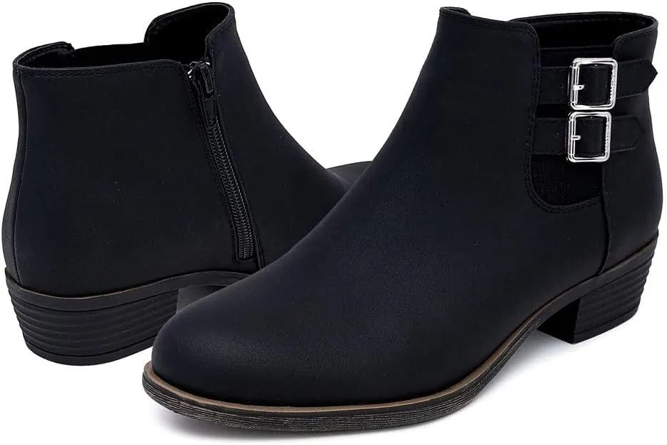 Nautica Women's Ankle Boot with Side Zipper - Stylish Dress Boot for Women | Featuring a Low Heel, Chic Design, and Versatile Sizing | The Perfect Ankle Bootie for Dressy and Casual Occasions - Alara