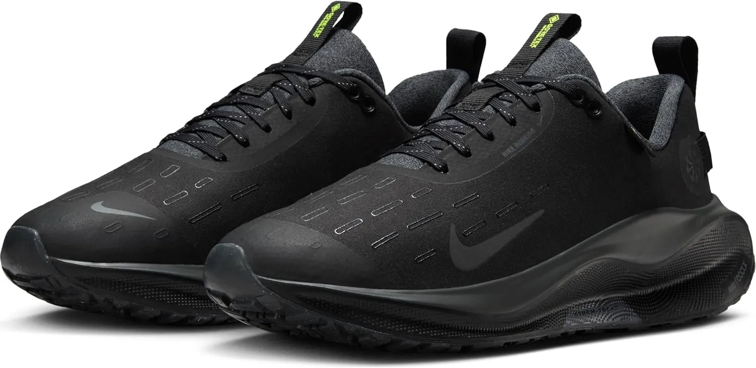 Nike InfinityRN 4 Gore-TEX Women's Waterproof Road Running Shoes (HQ0264-001, Black/Volt/Dark Grey/Anthracite)