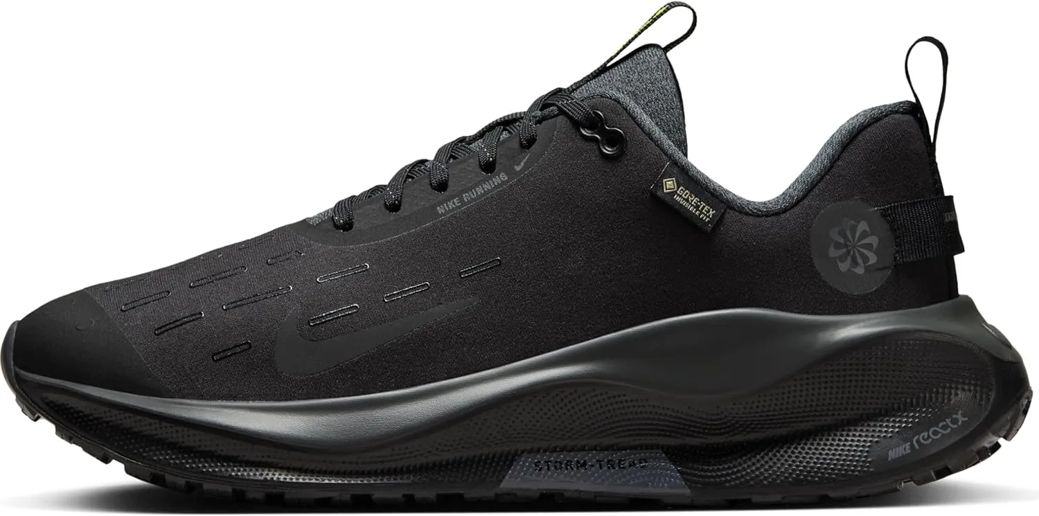 Nike InfinityRN 4 Gore-TEX Women's Waterproof Road Running Shoes (HQ0264-001, Black/Volt/Dark Grey/Anthracite)