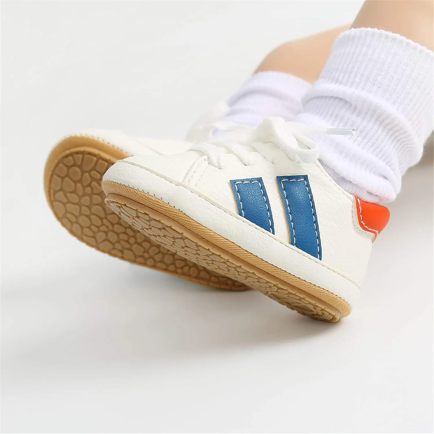 RVROVIC Baby Boys Girls Anti-Slip Sneakers Soft Ankle Boots Toddler First Walkers Newborn Crib Shoes