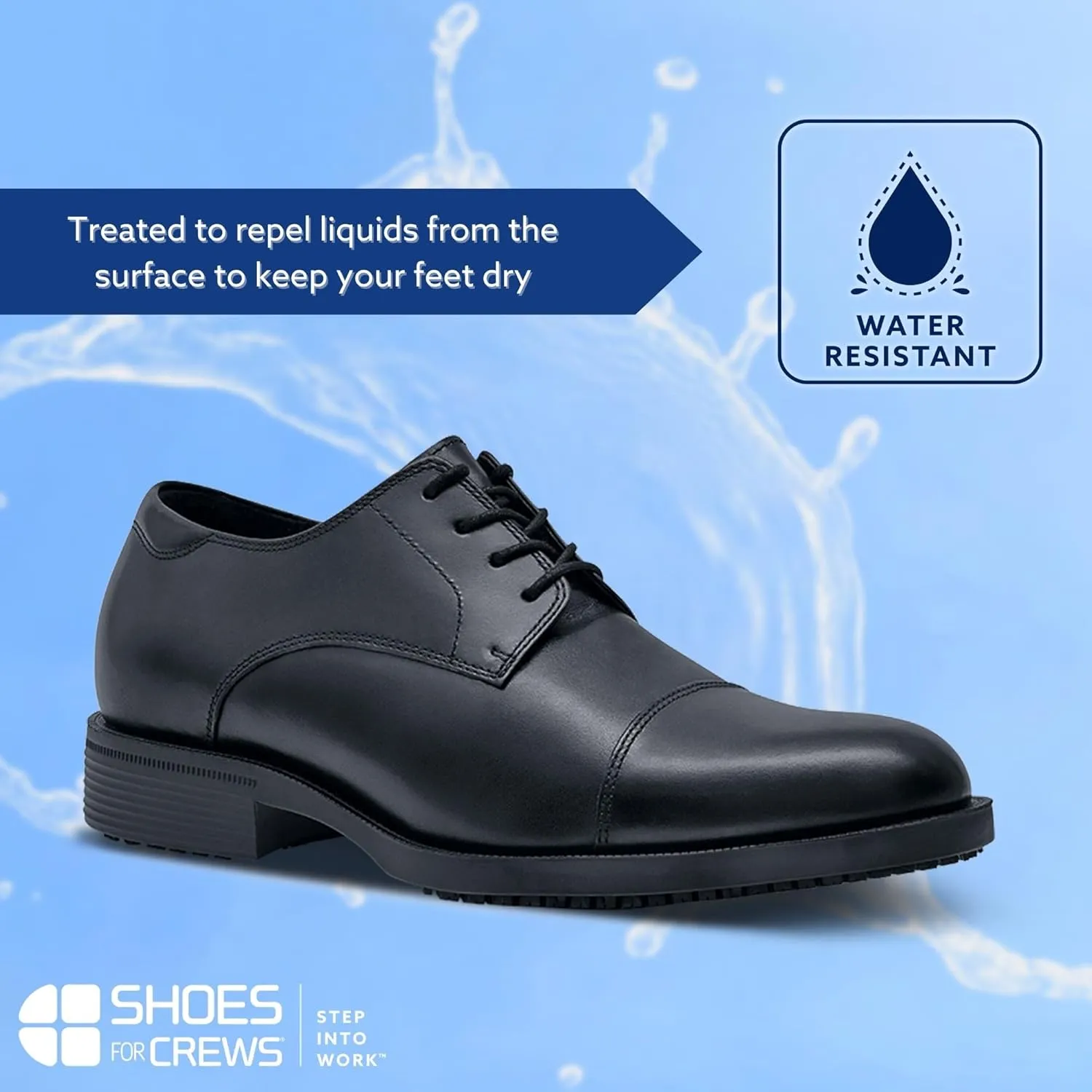 Shoes for Crews Dress Shoes for Men, Mens Oxfords, Zapatos De Vestir para Hombre, Slip Resistant, Brown or Black