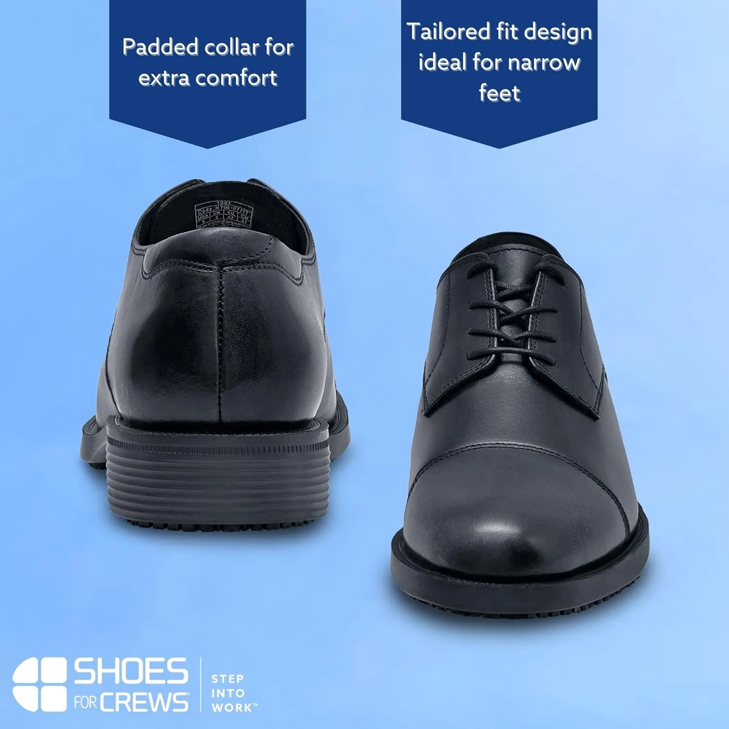 Shoes for Crews Dress Shoes for Men, Mens Oxfords, Zapatos De Vestir para Hombre, Slip Resistant, Brown or Black