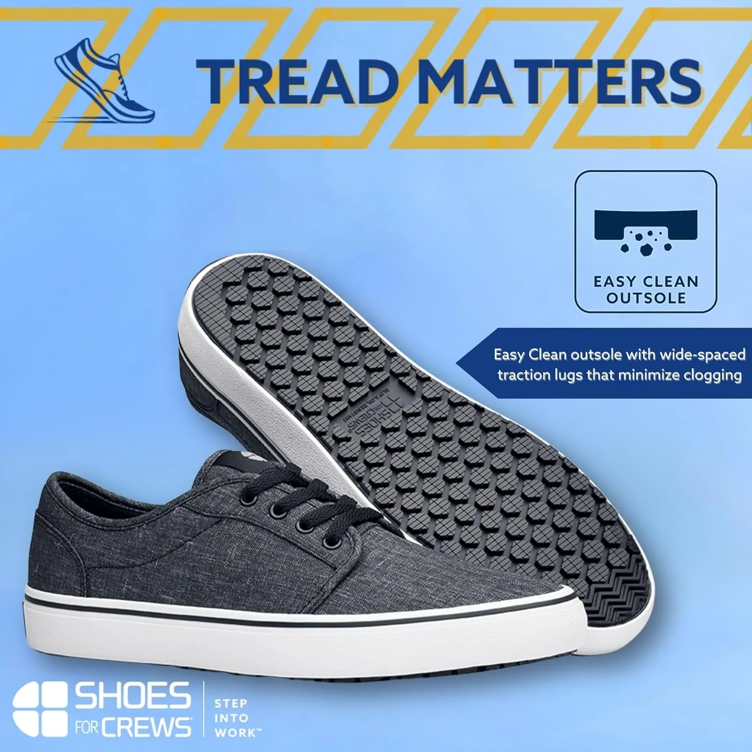 Shoes for Crews Merlin, Men's, Women's, Unisex Slip Resistant Food Service Work Sneakers, Water Resistant, Canvas, Black Or Grey
