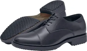 Shoes for Crews Senator, Men's Soft Toe Uniform Dress and Work Shoes, Slip Resistant, Water Resistant, Black, Size 7.5