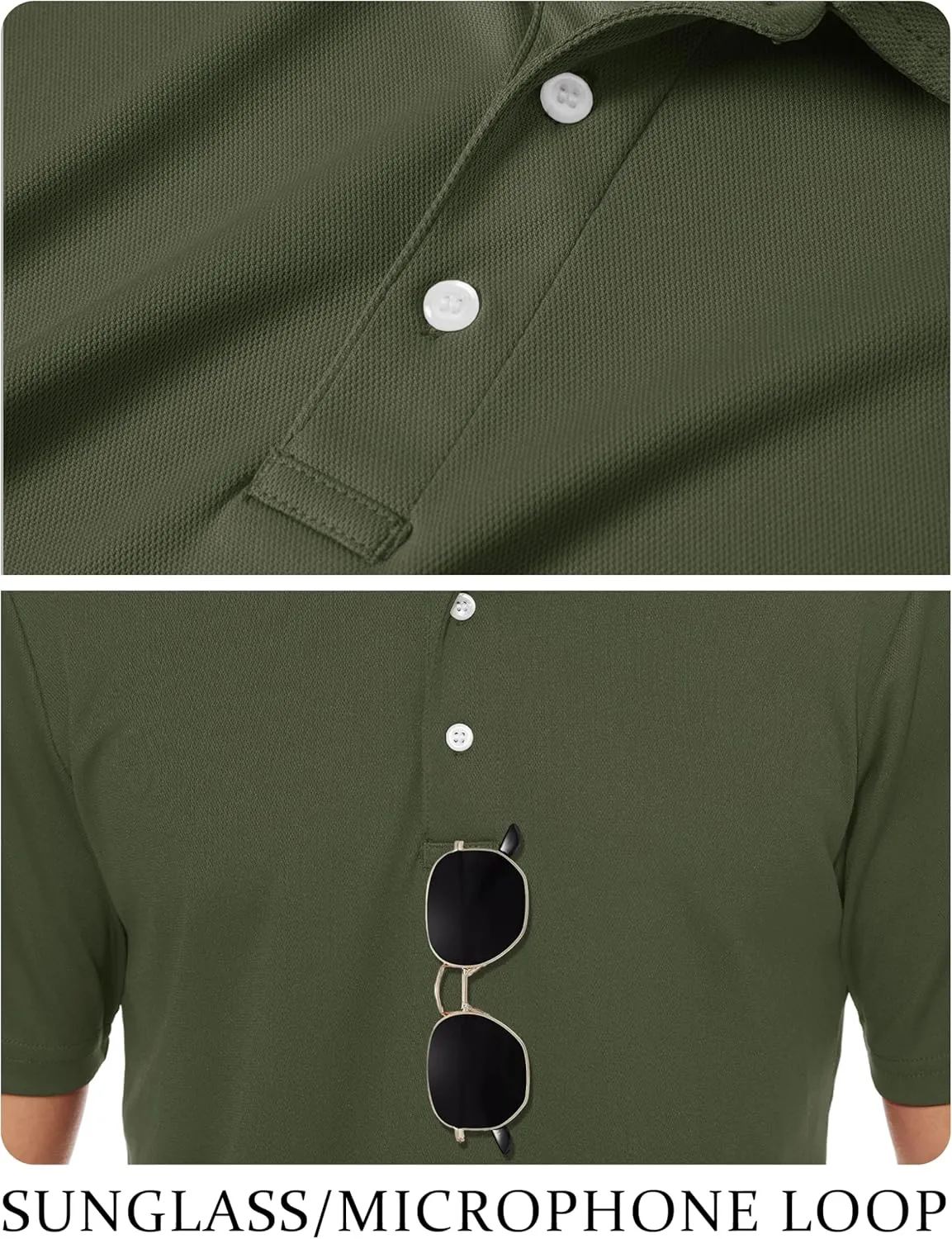 TACVASEN Mens Golf Shirt Dry Fit Mens Polo Shirts Short Sleeve Performance Golf Polos for Men with Collar Work Shirts