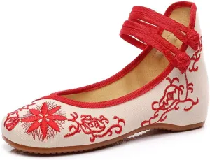 TN TANGNEST Women's Leather Flats Comfortable Square Toe Dress Flats Retro Soft Mary Jane Flats