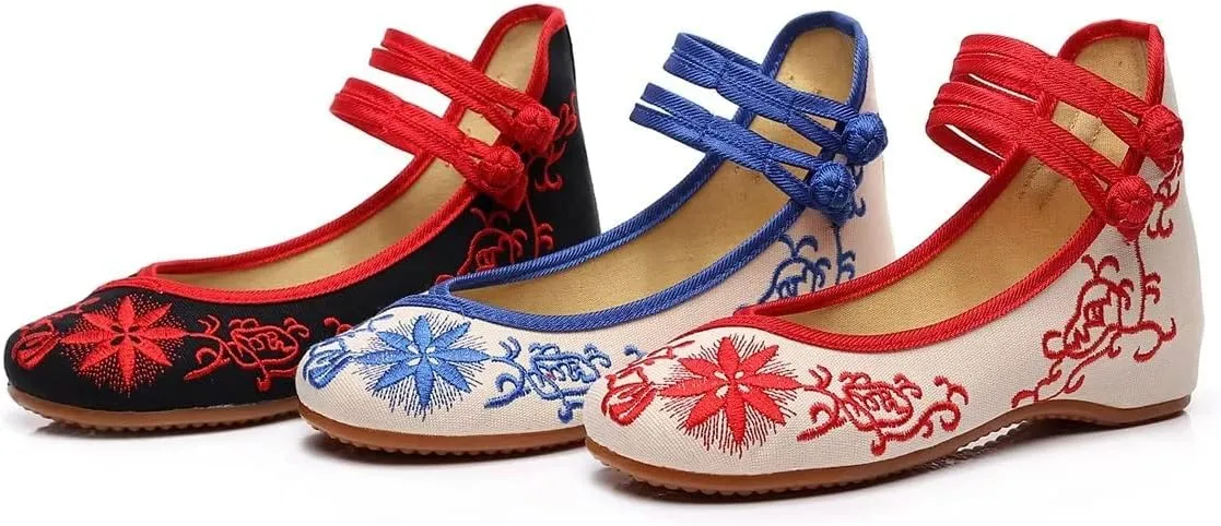 TN TANGNEST Women's Leather Flats Comfortable Square Toe Dress Flats Retro Soft Mary Jane Flats