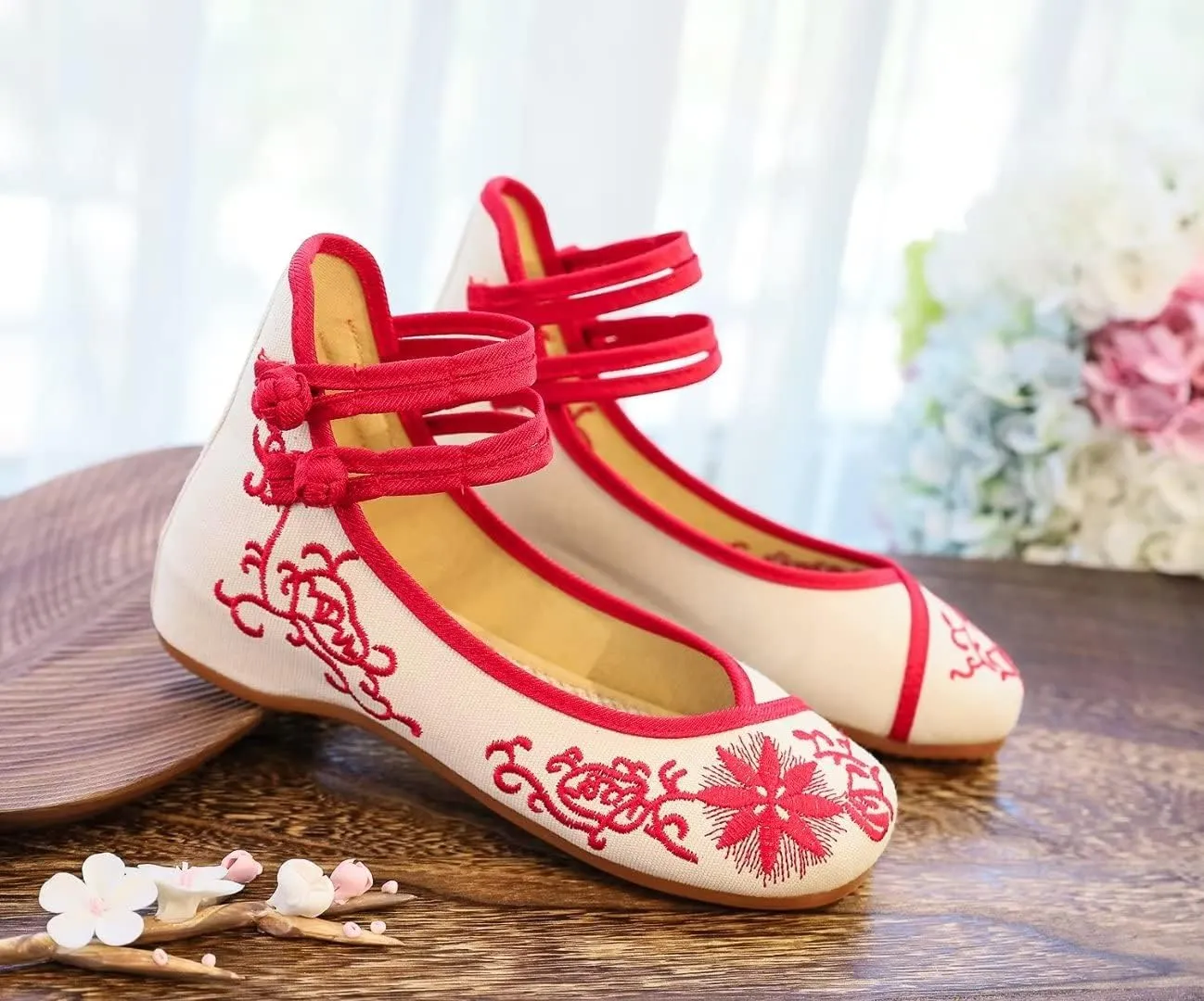 TN TANGNEST Women's Leather Flats Comfortable Square Toe Dress Flats Retro Soft Mary Jane Flats