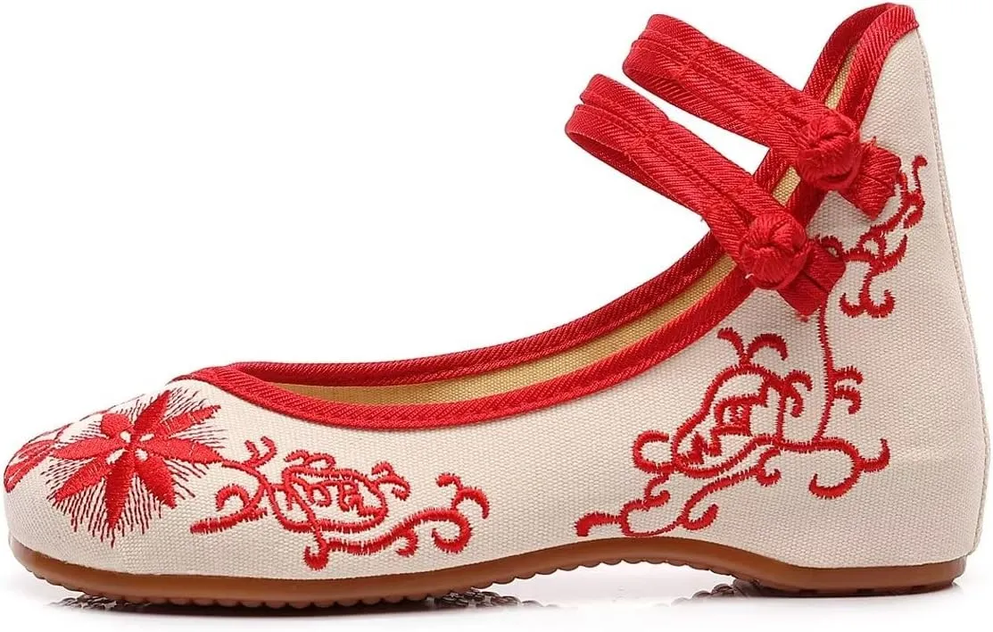 TN TANGNEST Women's Leather Flats Comfortable Square Toe Dress Flats Retro Soft Mary Jane Flats