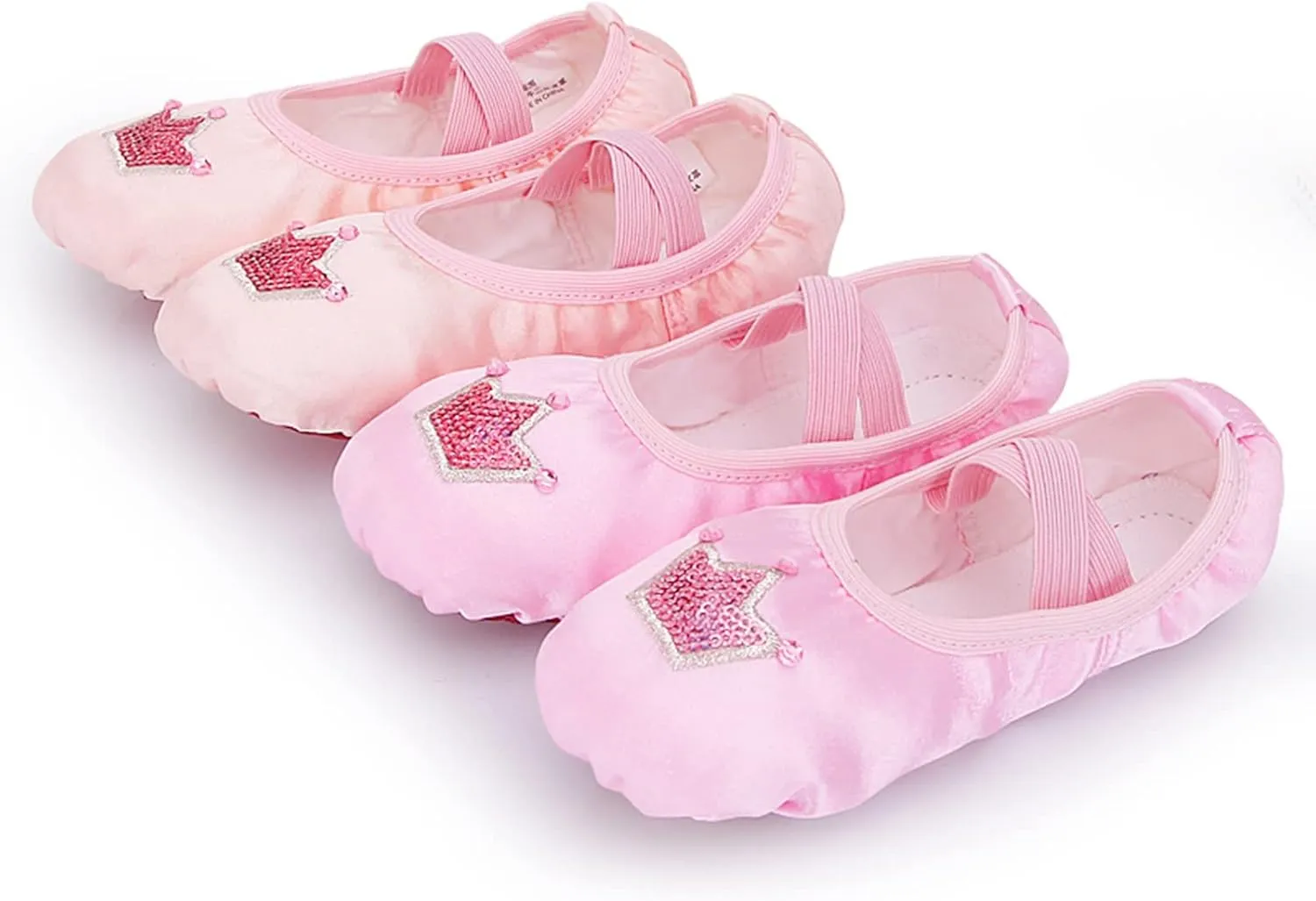 Toddler Ballet Shoes for Girls Star Satin Ballet Slippers for Kids Toddler Dance Shoes Soft Leather Practice Slippers
