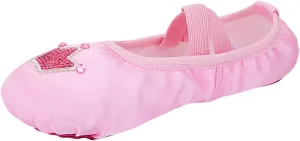 Toddler Ballet Shoes for Girls Star Satin Ballet Slippers for Kids Toddler Dance Shoes Soft Leather Practice Slippers