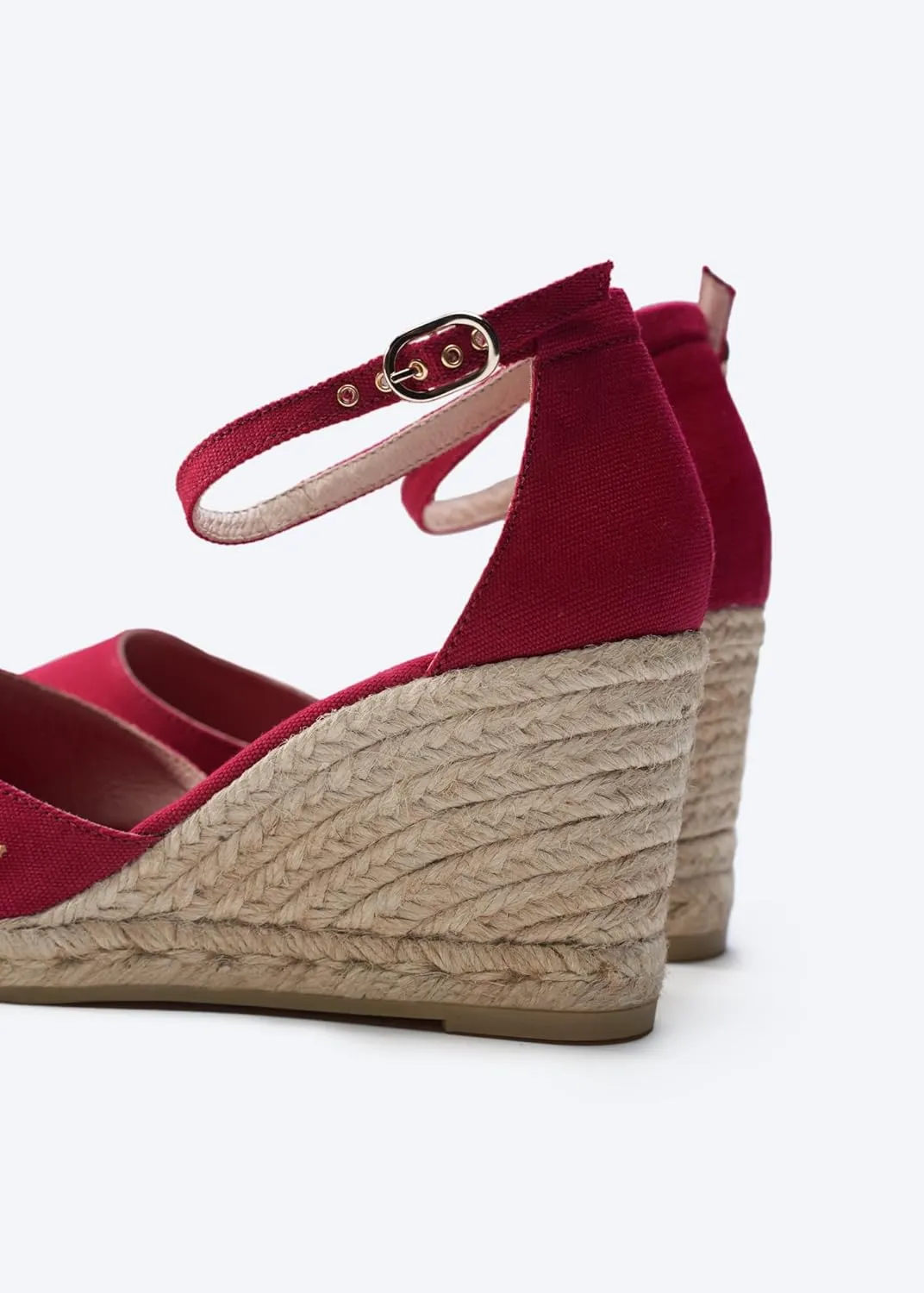 Viscata Estartit Espadrille Canvas Wedges Spain Handmade 3  Heel Women's Sandals with Breathable Organic Cotton Canvas and 100% Natural Jute Midsole for all Occasions: Casual, Work, Party