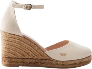 Viscata Estartit Espadrille Canvas Wedges Spain Handmade 3  Heel Women's Sandals with Breathable Organic Cotton Canvas and 100% Natural Jute Midsole for all Occasions: Casual, Work, Party
