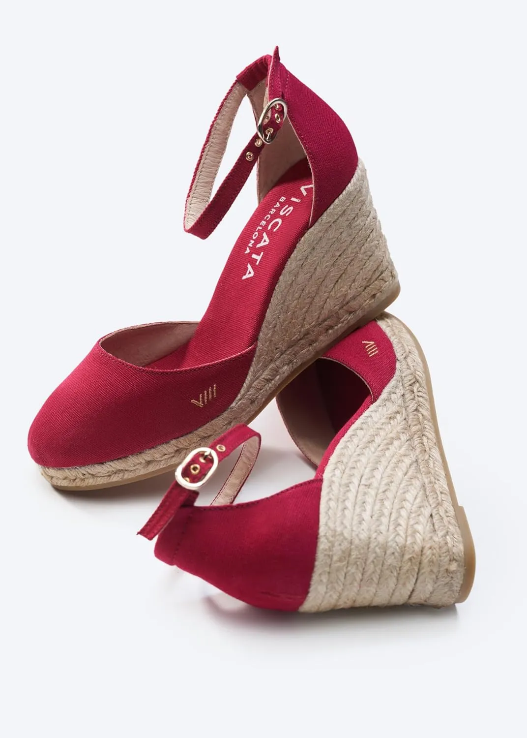 Viscata Estartit Espadrille Canvas Wedges Spain Handmade 3  Heel Women's Sandals with Breathable Organic Cotton Canvas and 100% Natural Jute Midsole for all Occasions: Casual, Work, Party