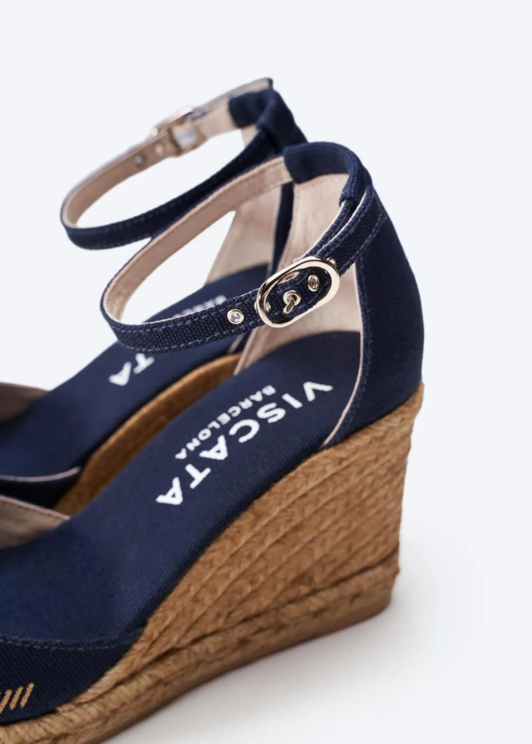 Viscata Estartit Espadrille Canvas Wedges Spain Handmade 3  Heel Women's Sandals with Breathable Organic Cotton Canvas and 100% Natural Jute Midsole for all Occasions: Casual, Work, Party