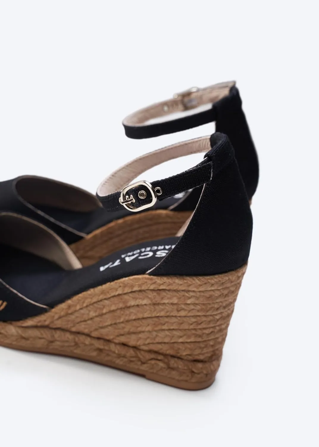 Viscata Estartit Espadrille Canvas Wedges Spain Handmade 3  Heel Women's Sandals with Breathable Organic Cotton Canvas and 100% Natural Jute Midsole for all Occasions: Casual, Work, Party