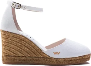 Viscata Estartit Espadrille Canvas Wedges Spain Handmade 3  Heel Women's Sandals with Breathable Organic Cotton Canvas and 100% Natural Jute Midsole for all Occasions: Casual, Work, Party