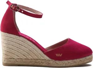 Viscata Estartit Espadrille Canvas Wedges Spain Handmade 3  Heel Women's Sandals with Breathable Organic Cotton Canvas and 100% Natural Jute Midsole for all Occasions: Casual, Work, Party