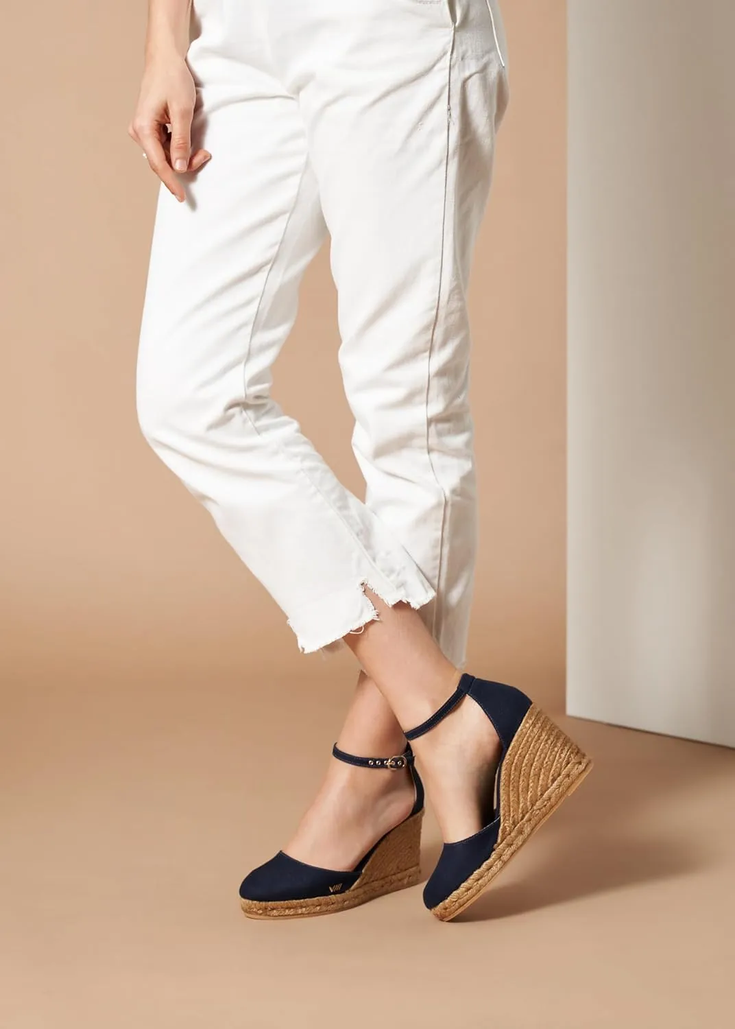 Viscata Estartit Espadrille Canvas Wedges Spain Handmade 3  Heel Women's Sandals with Breathable Organic Cotton Canvas and 100% Natural Jute Midsole for all Occasions: Casual, Work, Party