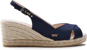 Viscata Llansa Canvas Wedge with Elegant Buckle Flattering 2  Slingback Heel Women's Sandals with Breathable Organic Cotton Canvas and 100% Natural Jute Midsole for all Casual Occasions