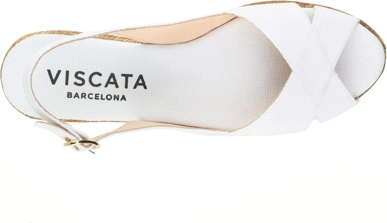 Viscata Llansa Canvas Wedge with Elegant Buckle Flattering 2  Slingback Heel Women's Sandals with Breathable Organic Cotton Canvas and 100% Natural Jute Midsole for all Casual Occasions