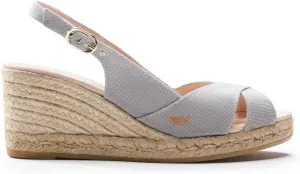 Viscata Llansa Canvas Wedge with Elegant Buckle Flattering 2  Slingback Heel Women's Sandals with Breathable Organic Cotton Canvas and 100% Natural Jute Midsole for all Casual Occasions