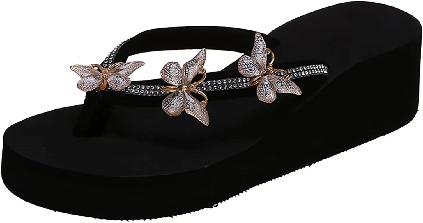 Women's Flip Flops 2025 Chunky Wedge Sandals Comfort Foam Platform Thongs Summer Beach Sandal Walking Slippers Shoes