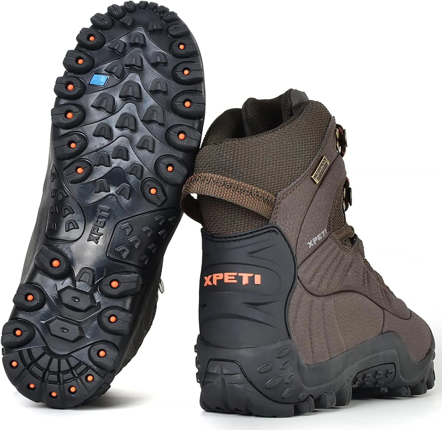 XPETI Mens Thermator Mid-Rise Lightweight Hiking Insulated Non-Slip Outdoor Boots